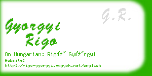 gyorgyi rigo business card